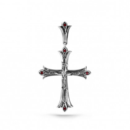 Крест из серебра с фианитом